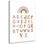 Cadre d�co alphabet lettres color�es 70x100
