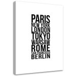 Cadre d�co inscription paris londres tokyo 40x60