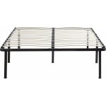 Habitat et jardin - cadre � lattes + pieds pour matelas 140 x 190 cm - 26 lattes