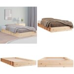 Vidaxl - cadre de lit sans matelas 90x190 cm bois massif - cadre de lit - lit simple - bois massif - ...