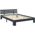 Décoshop26 - cadre de lit pour adultes avec sommier à lattes en bois de pin gris foncé 140 x 200 cm 030004748 ... Décoshop26 - cadre de lit pour adultes avec sommier à lattes en bois de pin gris foncé 140 x 200 cm 030004748 ...