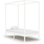 Cadre de lit  baldaquin sans matelas bois massif 90x200 cm vidaxl