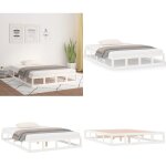 Vidaxl - cadre de lit sans matelas blanc 135x190 cm bois massif - cadre de lit - lit double - bois massif ... Vidaxl - cadre de lit sans matelas blanc 135x190 cm bois massif - cadre de lit - lit double - bois massif ...