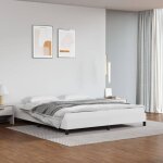 Cadre de lit blanc 180x200 cm similicuir