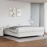 Sommier � ressorts de lit blanc 200x200 cm similicuir