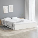 Cadre de lit sans matelas blanc bois massif 160x200 cm vidaxl