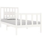 Cadre de lit sans matelas blanc bois massif 90x190 cm vidaxl