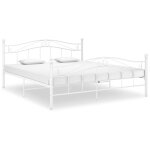 Cadre de lit blanc m�tal 160x200 cm