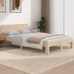 The living store cadre de lit sans matelas 120x190 cm - cadre de lit - lit en bois - lit double - meuble ...
