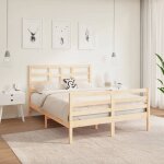 Cadre de lit sans matelas bois massif 120x190 cm vidaxl Cadre de lit sans matelas bois massif 120x190 cm vidaxl