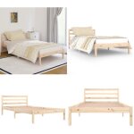 Vidaxl - cadre de lit sans matelas bois massif de pin 100x200 cm - cadre de lit - lit en bois - lit double ... Vidaxl - cadre de lit sans matelas bois massif de pin 100x200 cm - cadre de lit - lit en bois - lit double ...