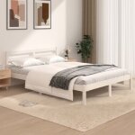 The living store cadre de lit sans matelas 120x190 cm blanc - cadre de lit - lit en bois - lit double ... The living store cadre de lit sans matelas 120x190 cm blanc - cadre de lit - lit en bois - lit double ...