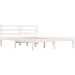Lit avec une tte de lit  design haute moderne 120x190 cm couleur : blanc