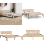 Vidaxl - cadre de lit sans matelas bois de pin massif 140x190 cm - cadre de lit - lit double - lit en ... Vidaxl - cadre de lit sans matelas bois de pin massif 140x190 cm - cadre de lit - lit double - lit en ...