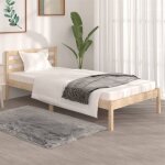 Inlife cadre de lit bois de pin massif 90x190 cm simple