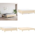 Vidaxl - cadre de lit sans matelas cr�me 180x200 cm tissu - cadre de lit - lit double - literie - meuble ...