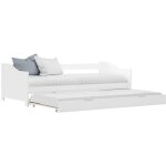 Cadre de lit extensible blanc bois de pin 90x200 cm vidaxl Cadre de lit extensible blanc bois de pin 90x200 cm vidaxl