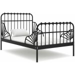 Vidaxl - cadre de lit extensible noir mtal 80x130 / 200 cm