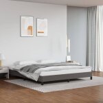 Cadre de lit gris 180x200 cm similicuir