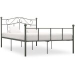 Les tendances - the living store cadre de lit sans matelas gris m�tal 160x200 cm - cadre de lit - lit ...