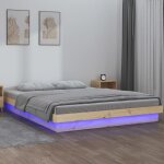 Cadre de lit � led 160x200 cm bois massif