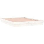 Vidaxl - cadre de lit à led sans matelas blanc 140x200 cm bois massif Vidaxl - cadre de lit à led sans matelas blanc 140x200 cm bois massif