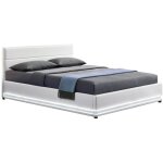 Cadre de lit avec rangements + sommier et led intgres new york