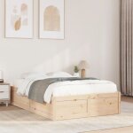 Cadre de lit sans matelas 135x190 cm bois de pin massif - vidaxl