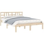 Cadre de lit sans matelas 140x190 cm bois massif vidaxl Cadre de lit sans matelas 140x190 cm bois massif vidaxl