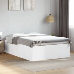 Cadre de lit sans matelas blanc 135x190 cm vidaxl