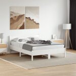 Cadre de lit sans matelas blanc 140x190 cm bois de pin massif vidaxl