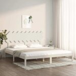 Cadre de lit sans matelas blanc 180x200 cm bois massif vidaxl