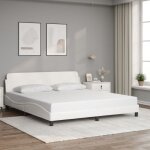 Cadre de lit sans matelas blanc 180x200 cm similicuir vidaxl