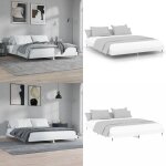 Vidaxl - cadre de lit sans matelas blanc 200x200 cm bois d'ingénierie - cadre de lit - lit double - lit ... Vidaxl - cadre de lit sans matelas blanc 200x200 cm bois d'ingénierie - cadre de lit - lit double - lit ...