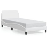 Cadre de lit sans matelas blanc 90x190 cm similicuir vidaxl