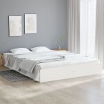 Cadre de lit sans matelas blanc bois massif 140x200 cm vidaxl