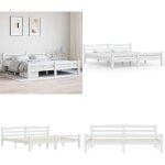 Vidaxl - cadre de lit sans matelas blanc bois massif de pin 180x200 cm - cadre de lit - lit double - ... Vidaxl - cadre de lit sans matelas blanc bois massif de pin 180x200 cm - cadre de lit - lit double - ...