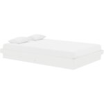 Cadre de lit sans matelas blanc bois massif vidaxl