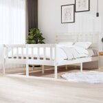 Cadre de lit sans matelas blanc bois de pin massif vidaxl Cadre de lit sans matelas blanc bois de pin massif vidaxl