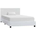 Cadre de lit sans matelas blanc similicuir 90x200 cm vidaxl