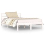 Cadre de lit sans matelas bois de pin massif 120x200 cm blanc vidaxl