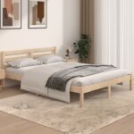Cadre de lit sans matelas bois de pin massif 140x190 cm vidaxl