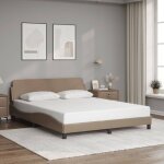 Cadre de lit sans matelas cappuccino 160x200 cm similicuir vidaxl