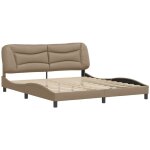 Cadre de lit sans matelas hvar cappuccino 180x200 cm similicuir vidaxl Cadre de lit sans matelas hvar cappuccino 180x200 cm similicuir vidaxl