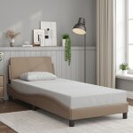 Cadre de lit sans matelas cappuccino 90x190 cm similicuir vidaxl