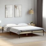 Cadre de lit sans matelas ch�ne sonoma 160x200 cm vidaxl