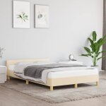 Cadre de lit sans matelas cr�me 120x190 cm tissu vidaxl