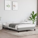 Cadre de lit sans matelas gris clair 120x190 cm tissu vidaxl