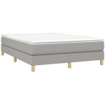 Cadre de lit sans matelas gris clair 140x190 cm tissu vidaxl