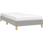 Cadre de lit sans matelas gris clair 90x190 cm tissu vidaxl